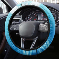 Crappie Fishing Steering Wheel Cover with Lake Water Splash Scene and Sunrise Silhouette Angler Design - Wonder Print Shop