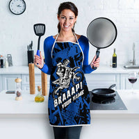 Personalized Motocross Rider Apron with Blue Graffiti Splash Pattern - Wonder Print Shop