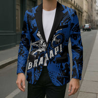 Personalized Motocross Rider Blazer with Blue Graffiti Splash Pattern - Wonder Print Shop