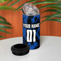 Personalized Motocross Rider 4 in 1 Can Cooler Tumbler with Blue Graffiti Splash Pattern - Wonder Print Shop