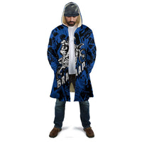 Personalized Motocross Rider Cloak with Blue Graffiti Splash Pattern - Wonder Print Shop