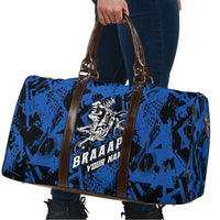 Personalized Motocross Rider Travel Bag with Blue Graffiti Splash Pattern - Wonder Print Shop