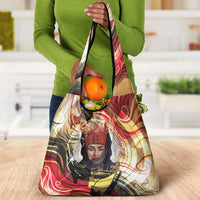 Amunet Grocery Bag with Egyptian Queen Portrait Ancient Mythology