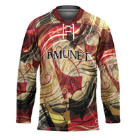 Amunet Hockey Jersey with Egyptian Queen Portrait Ancient Mythology