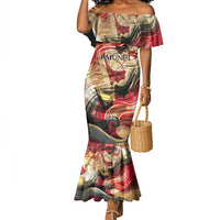 Amunet Mermaid Dress with Egyptian Queen Portrait Ancient Mythology