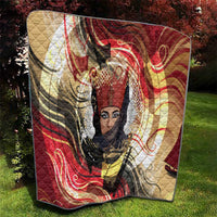 Amunet Quilt with Egyptian Queen Portrait Ancient Mythology