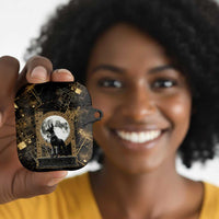 Anput Jackal Mask AirPods Case with Full Moon Egyptian Afterlife Symbolism