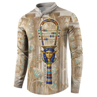 Hathor Button Sweatshirt with Sacred Cow Head Egyptian Fertility Symbolism