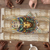 Hathor Puzzle with Sacred Cow Head Egyptian Fertility Symbolism