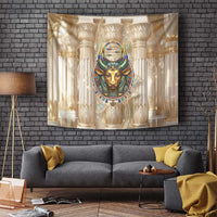 Hathor Tapestry with Sacred Cow Head Egyptian Fertility Symbolism