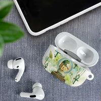 Heqet Nile Ankh Symbol AirPods Case Egyptian Lotus Motif in Watercolor Life Theme