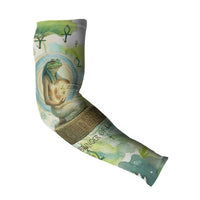 Heqet Nile Ankh Symbol Arm Sleeves Egyptian Lotus Motif in Watercolor Life Theme