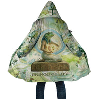 Heqet Nile Ankh Symbol Cloak Egyptian Lotus Motif in Watercolor Life Theme