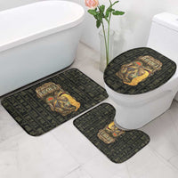 Heqet Ornate Frog Egyptian Bathroom Set with Hieroglyphic Backdrop in Creation Theme