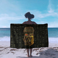 Heqet Ornate Frog Egyptian Sarong with Hieroglyphic Backdrop in Creation Theme