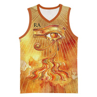 Ra Egyptian Basketball Jersey Sun God Eye of Ra Fiery Wings Eternal Source Golden Light