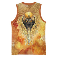 Ra Egyptian Basketball Jersey Sun God Eye of Ra Fiery Wings Eternal Source Golden Light