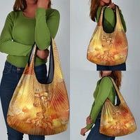 Ra Egyptian Grocery Bag Sun God Eye of Ra Fiery Wings Eternal Source Golden Light