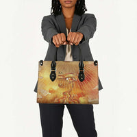 Ra Egyptian Leather Bag Sun God Eye of Ra Fiery Wings Eternal Source Golden Light