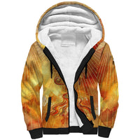 Ra Egyptian Sherpa Hoodie Sun God Eye of Ra Fiery Wings Eternal Source Golden Light