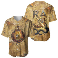 Ra Egyptian Baseball Jersey Sun God Solar Disk Serpent Slayer Ancient Egyptian Boat of the Underworld