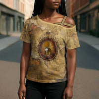 Ra Egyptian Cross Shoulder Shirt Sun God Solar Disk Serpent Slayer Ancient Egyptian Boat of the Underworld