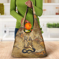 Ra Egyptian Grocery Bag Sun God Solar Disk Serpent Slayer Ancient Egyptian Boat of the Underworld