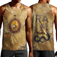 Ra Egyptian Men Tank Top Sun God Solar Disk Serpent Slayer Ancient Egyptian Boat of the Underworld