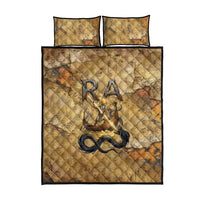 Ra Egyptian Quilt Bed Set Sun God Solar Disk Serpent Slayer Ancient Egyptian Boat of the Underworld