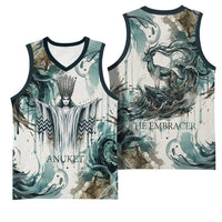 Anuket Egyptian Basketball Jersey Goddess of the Nile Flowing Water Gazelle Spirit The Embracer