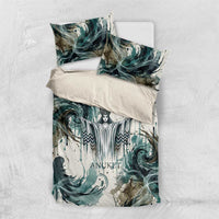Anuket Egyptian Bedding Set Goddess of the Nile Flowing Water Gazelle Spirit The Embracer