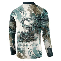 Anuket Egyptian Button Sweatshirt Goddess of the Nile Flowing Water Gazelle Spirit The Embracer