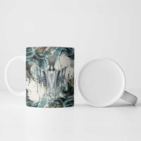 Anuket Egyptian Ceramic Mug Goddess of the Nile Flowing Water Gazelle Spirit The Embracer