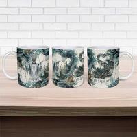 Anuket Egyptian Ceramic Mug Goddess of the Nile Flowing Water Gazelle Spirit The Embracer