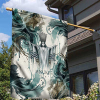 Anuket Egyptian Garden Flag Goddess of the Nile Flowing Water Gazelle Spirit The Embracer