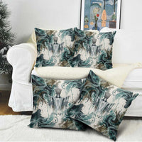 Anuket Egyptian Pillow Cover Goddess of the Nile Flowing Water Gazelle Spirit The Embracer