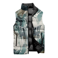 Anuket Egyptian Sleeveless Puffer Jacket Goddess of the Nile Flowing Water Gazelle Spirit The Embracer