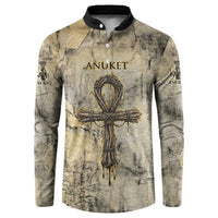 Anuket Button Sweatshirt Egyptian Queen of the Cataracts Ankh Symbol