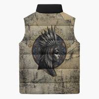 Anuket Sleeveless Puffer Jacket Egyptian Queen of the Cataracts Ankh Symbol