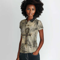 Anuket Women Polo Shirt Egyptian Queen of the Cataracts Ankh Symbol