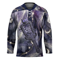 Bastet Egyptian Hockey Jersey Cat Goddess Cosmic Protector Moon Magic Night Sky