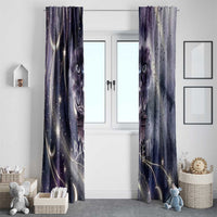 Bastet Egyptian Window Curtain Cat Goddess Cosmic Protector Moon Magic Night Sky