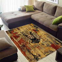 Bastet Egyptian Area Rug Eye of Ra Cat Goddess Lady of Dread Ancient Power