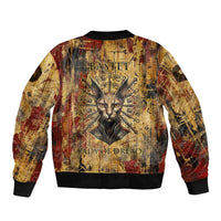 Bastet Egyptian Bomber Jacket Eye of Ra Cat Goddess Lady of Dread Ancient Power