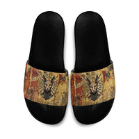 Bastet Egyptian Slide Sandals Eye of Ra Cat Goddess Lady of Dread Ancient Power