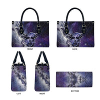 Bat Egyptian Leather Bag Cow Goddess Celestial Face Horn Ring Gem Cosmic Starry Sky