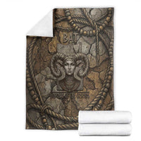 Bat Blanket Goddess of the Cosmos Ancient Egyptian Cow Horns Stone