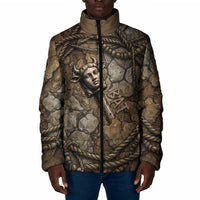 Bat Padded Jacket Goddess of the Cosmos Ancient Egyptian Cow Horns Stone