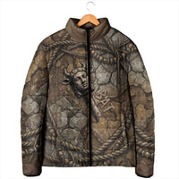 Bat Padded Jacket Goddess of the Cosmos Ancient Egyptian Cow Horns Stone