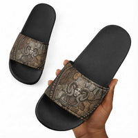 Bat Slide Sandals Goddess of the Cosmos Ancient Egyptian Cow Horns Stone